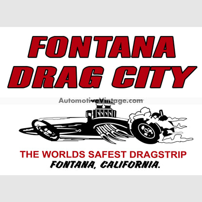 Fontana Drag City Racing Sticker Sticker Drag Racing Stickers