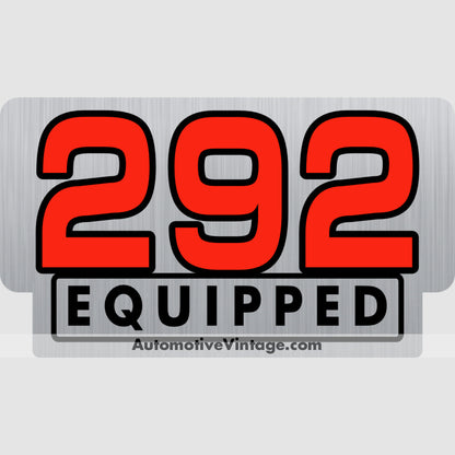 Ford 292 Equipped Engine Size Silver Foil Sticker Stickers