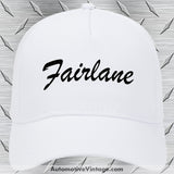 Ford Fairlane Car Model Hat White