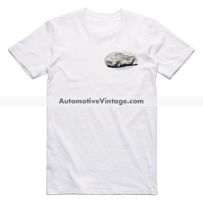 Grease Lightning Ford Deluxe Famous Car Chest Logo T-shirt White / S Famous Car T-Shirt