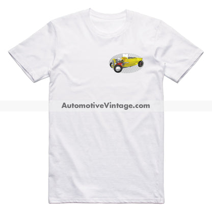 Happy Days Ford Pickup Famous Car Chest Logo T-shirt White / S Famous Car T-Shirt