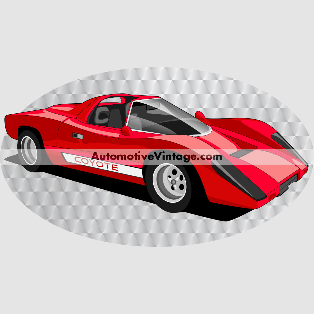 Hardcastle and McCormick Coyote Famous Car Chest Logo T-shirt Famous Car T-Shirt