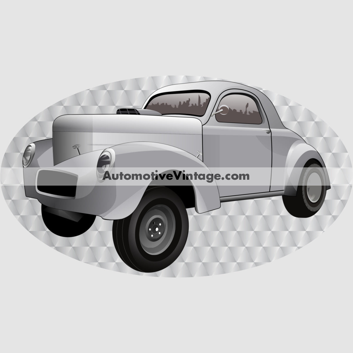 Hot Rod Willys Famous Car Chest Logo T-shirt Famous Car T-Shirt