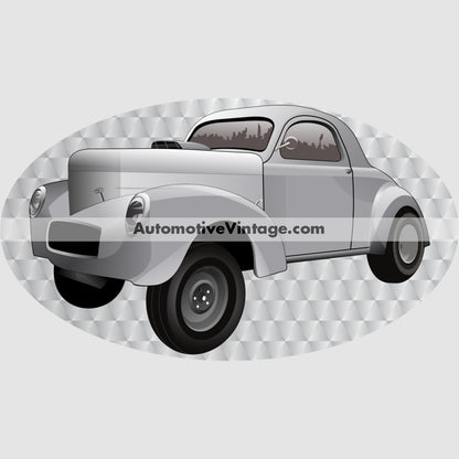 Hot Rod Willys Famous Car Chest Logo T-shirt Famous Car T-Shirt