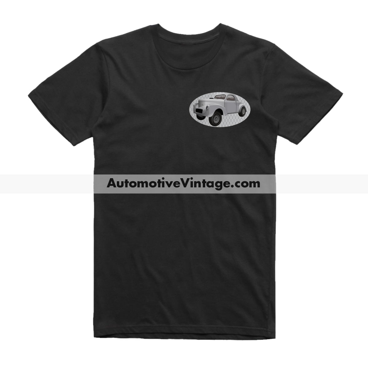 Hot Rod Willys Famous Car Chest Logo T-shirt Black / S Famous Car T-Shirt