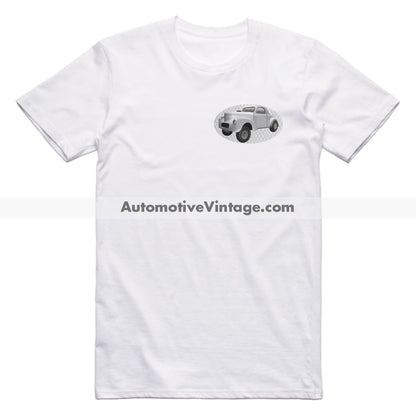 Hot Rod Willys Famous Car Chest Logo T-shirt White / S Famous Car T-Shirt