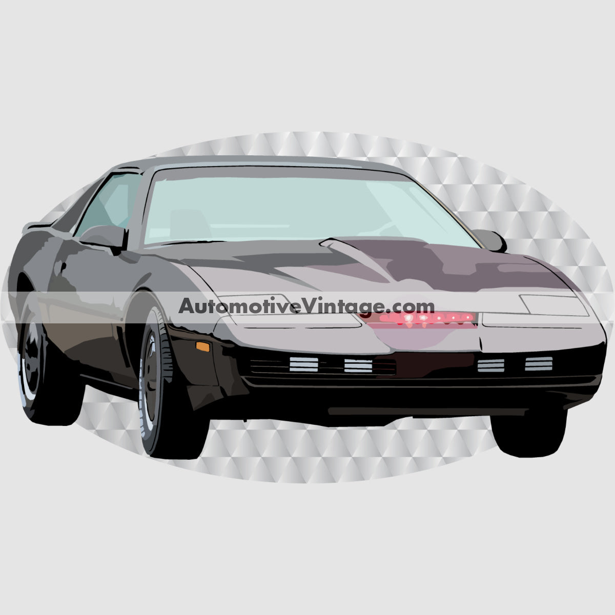Knight Rider KITT Pontiac Trans Am Famous Car Chest Logo T-shirt Famous Car T-Shirt