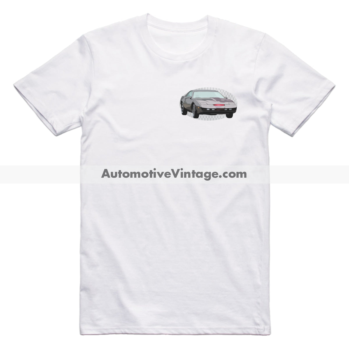 Knight Rider KITT Pontiac Trans Am Famous Car Chest Logo T-shirt White / S Famous Car T-Shirt