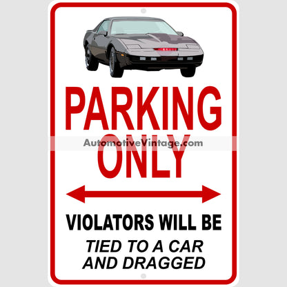 Knight Rider Kitt Pontiac Trans Am Famous Car Metal Parking Sign
