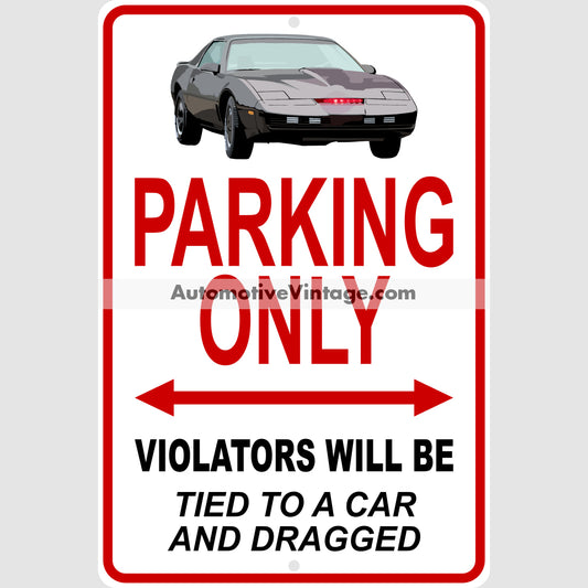 Knight Rider Kitt Pontiac Trans Am Famous Car Metal Parking Sign