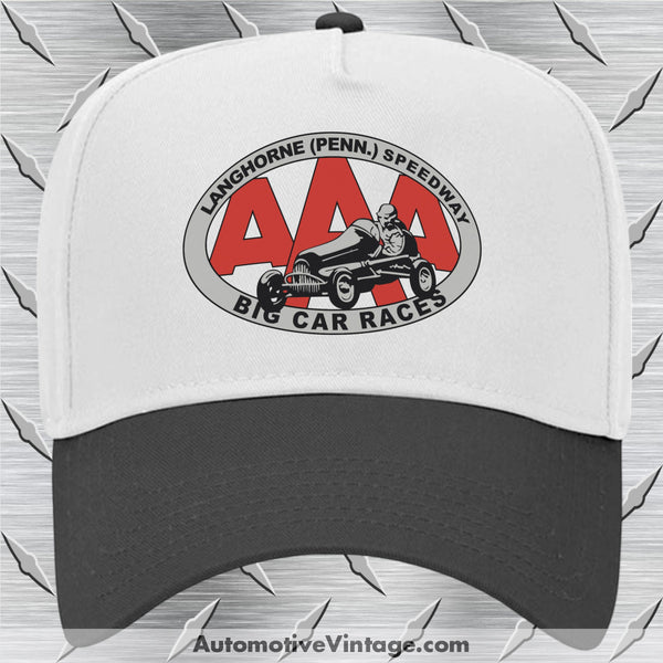 Langhorne Pennsylvania Speedway Middletown Pa Drag Racing Hat Black/White