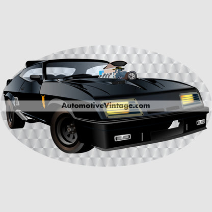 Mad Max Interceptor Famous Car Chest Logo T-shirt Famous Car T-Shirt