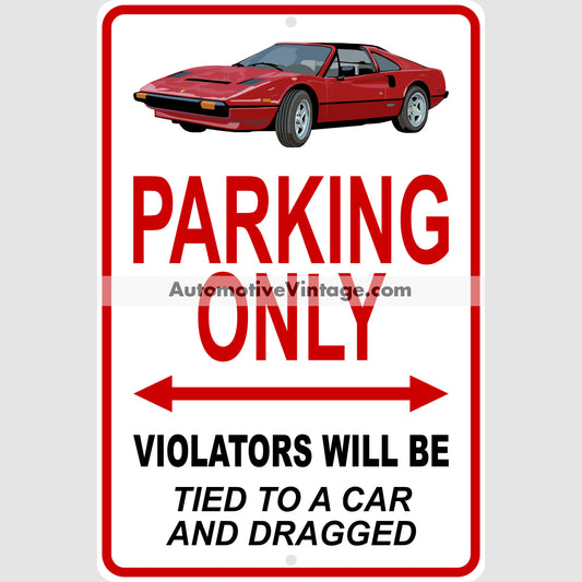 Magnum Pi Ferrari Famous Car Metal Parking Sign