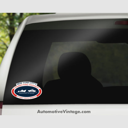 New York Citys Connecting Highway Drag Racing Sticker Stickers