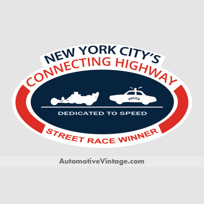 New York Citys Connecting Highway Car Sticker Stickers