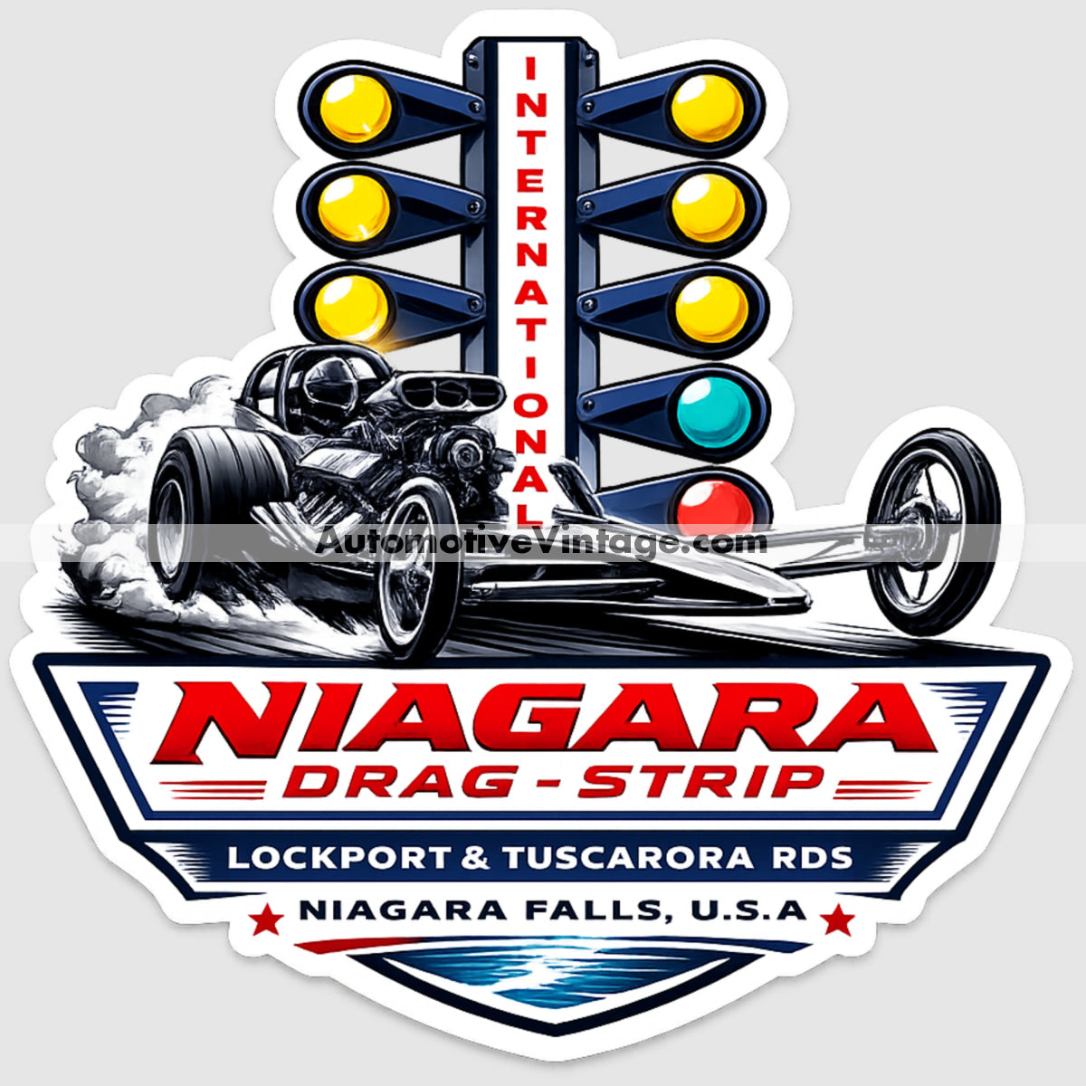 Niagara Drag Strip Racing Sticker Sticker Drag Racing Stickers