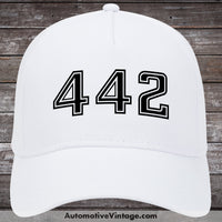 Oldsmobile 442 Late Years Car Model Hat White
