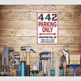 Oldsmobile 442 New Style Parking Metal Sign