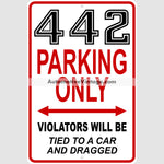 Oldsmobile 442 New Style Parking Metal Sign