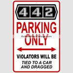 Oldsmobile 442 Old Style Parking Metal Sign