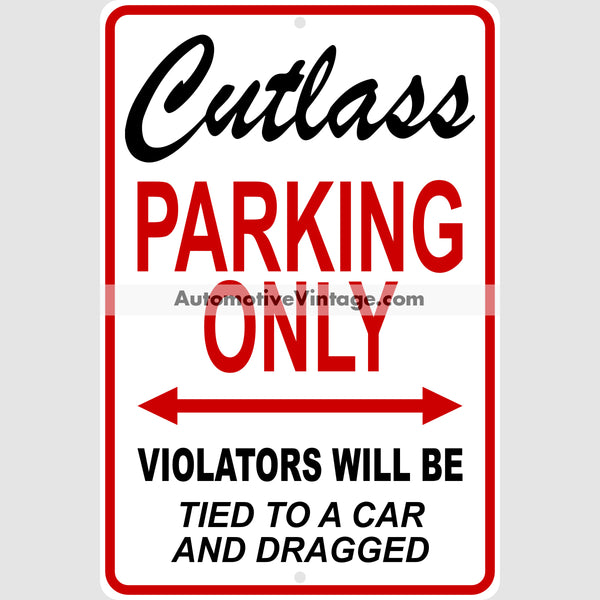 Oldsmobile Cutlass Parking Metal Sign