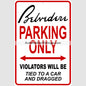 Plymouth Belvedere 1954-55 Parking Metal Sign