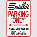 Plymouth Satellite Parking Metal Sign