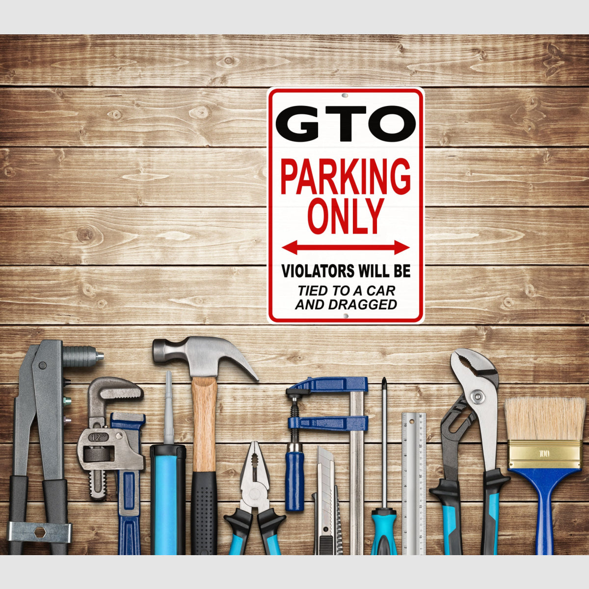 Pontiac Gto Parking Metal Sign
