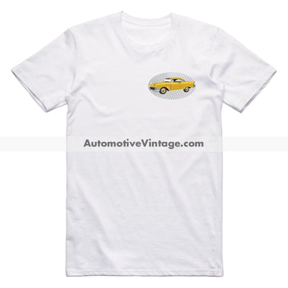 Return To Macon County 57 Chevy Famous Car Chest Logo T-shirt White / S Famous Car T-Shirt