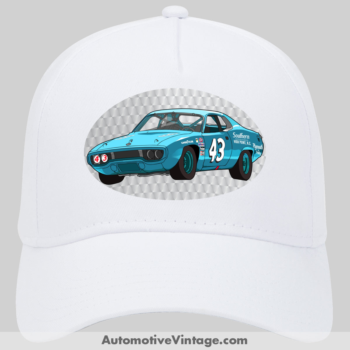 Richard Petty Plymouth Roadrunner Famous Car Hat White