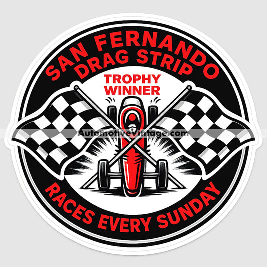San Fernando Drag Strip Racing Sticker Sticker Drag Racing Stickers