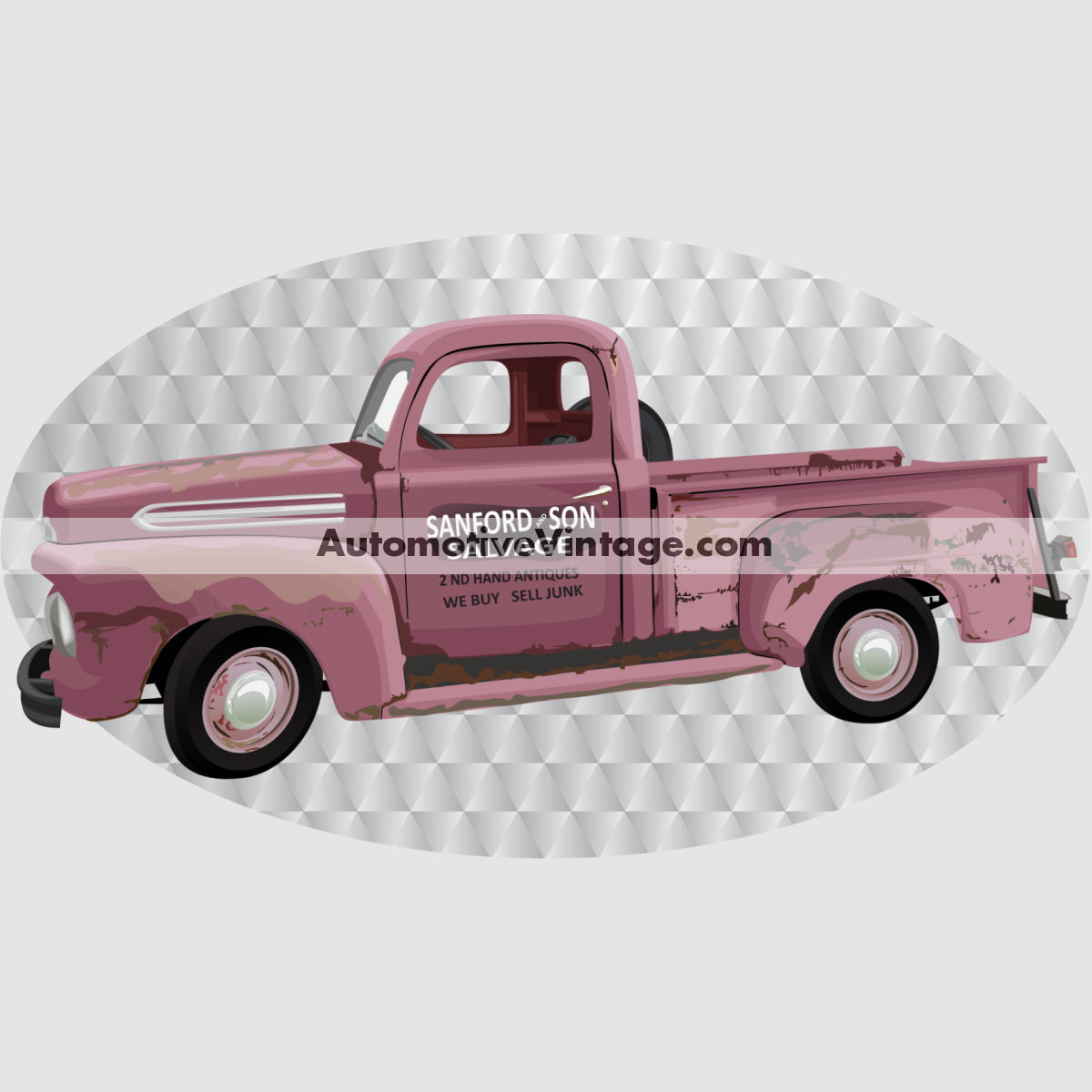 Sanford and Son Ford Pickup Famous Car Chest Logo T-shirt Famous Car T-Shirt