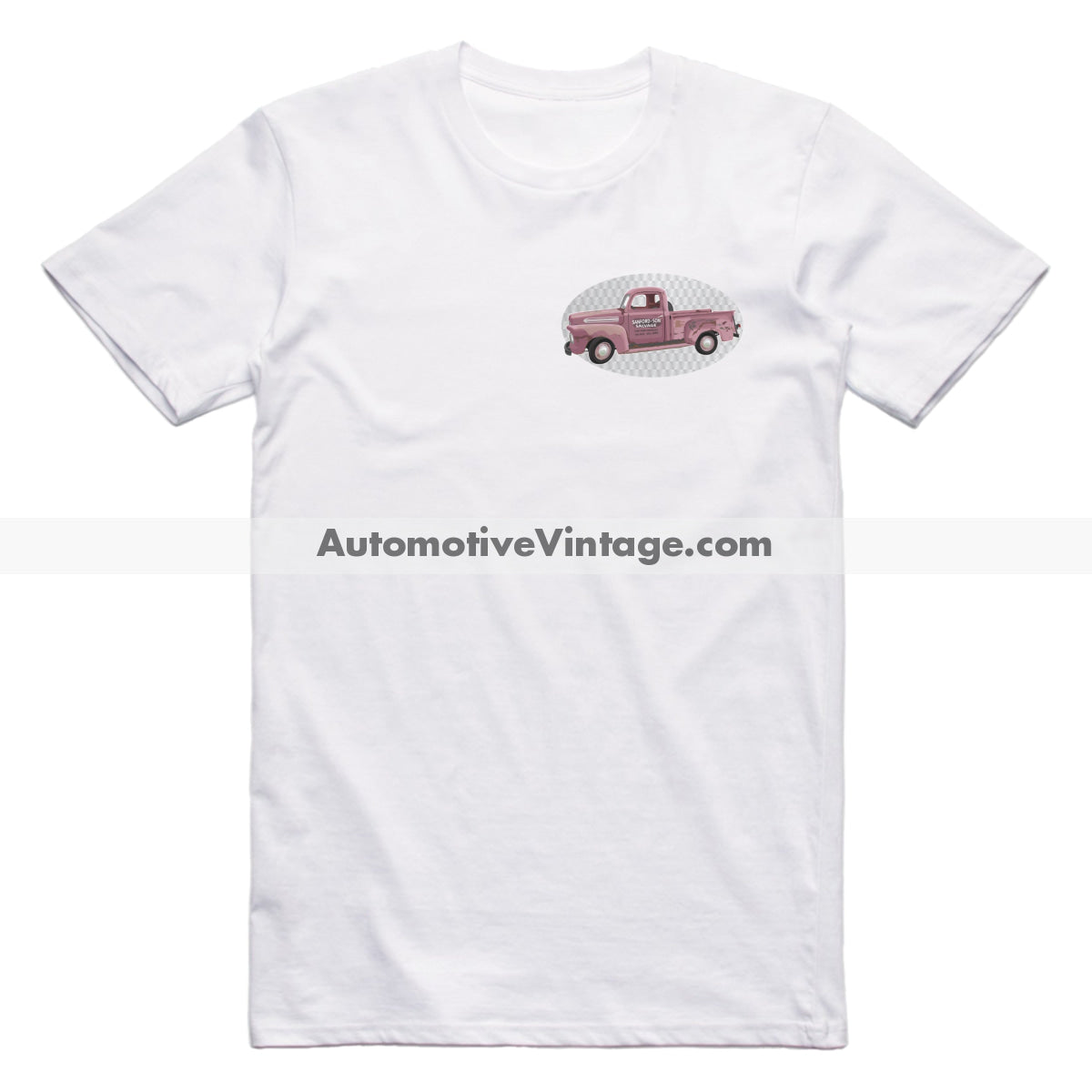 Sanford and Son Ford Pickup Famous Car Chest Logo T-shirt White / S Famous Car T-Shirt