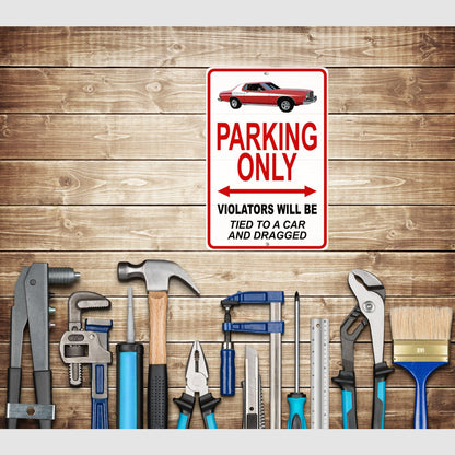 Starsky And Hutch Ford Gran Torino Famous Car Metal Parking Sign