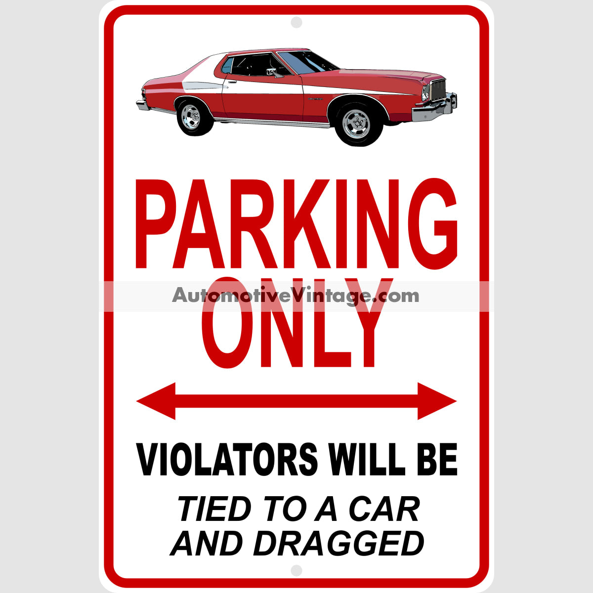 Starsky And Hutch Ford Gran Torino Famous Car Metal Parking Sign