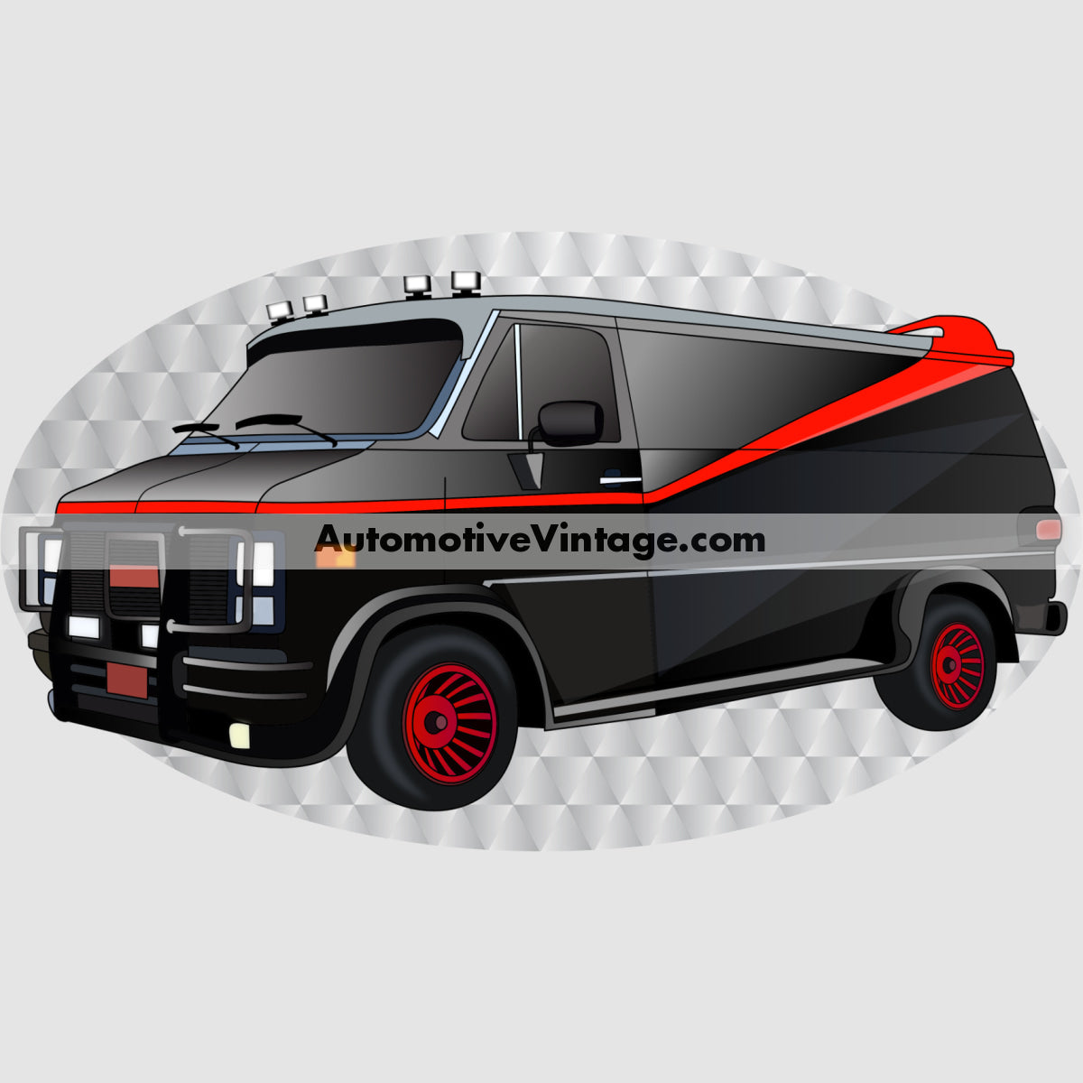 The ’A’ Team GMC Van Famous Car Chest Logo T-shirt Famous Car T-Shirt