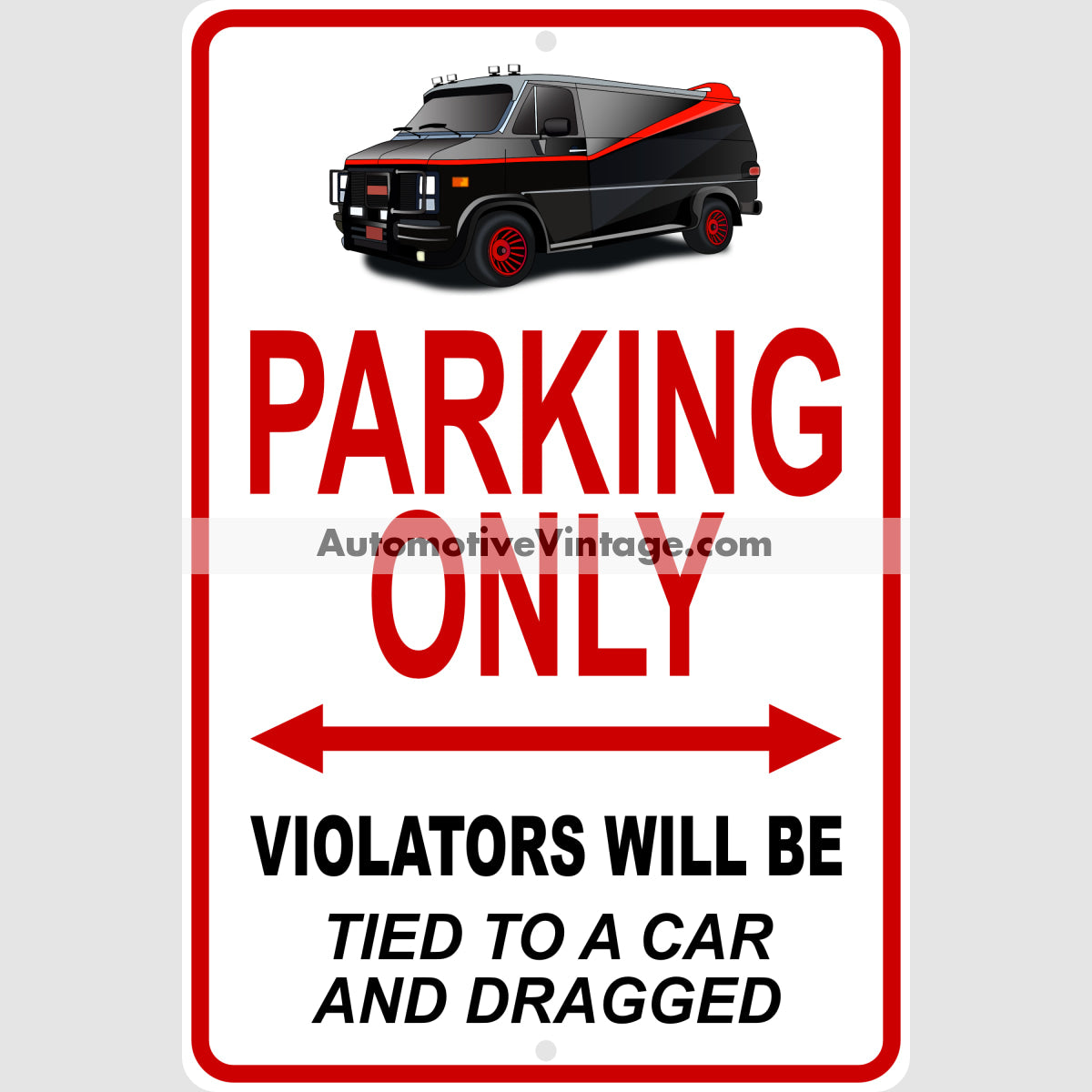 The A Team Gmc Van Famous Car Metal Parking Sign