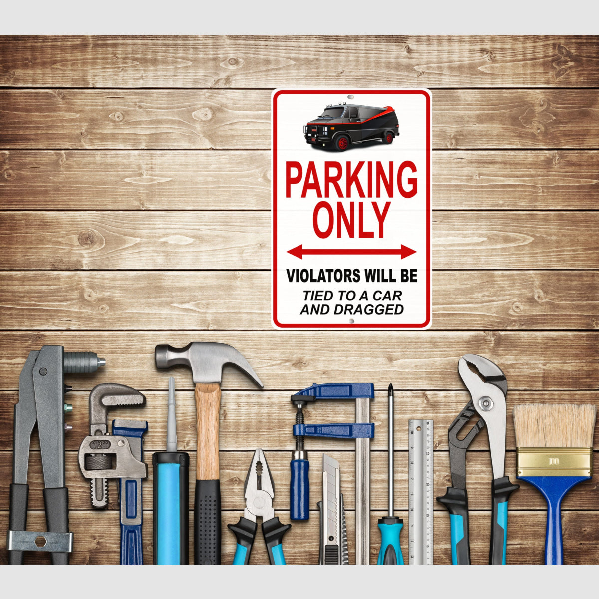 The A Team Gmc Van Famous Car Metal Parking Sign