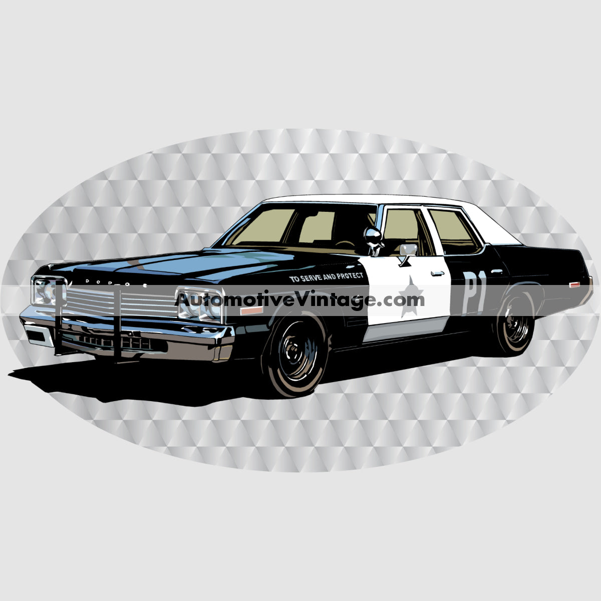 The Blues Brothers Dodge Monaco Famous Car Chest Logo T-shirt Famous Car T-Shirt
