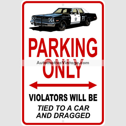The Blues Brothers Dodge Monaco Famous Car Metal Parking Sign