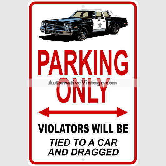 The Blues Brothers Dodge Monaco Famous Car Metal Parking Sign
