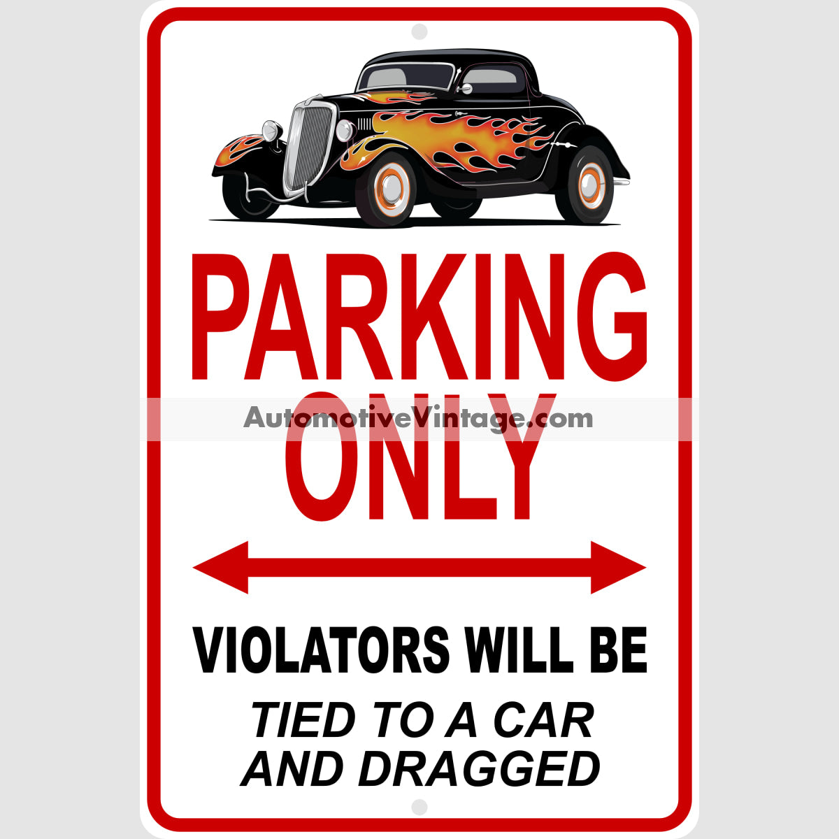 The California Kid Ford Coupe Famous Car Metal Parking Sign