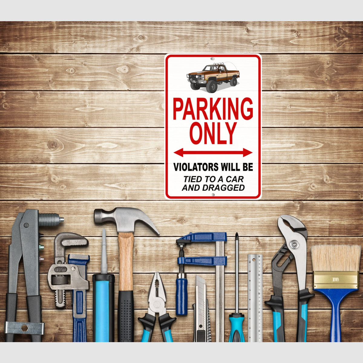 The Fall Guy Gmc Sierra Famous Car Metal Parking Sign