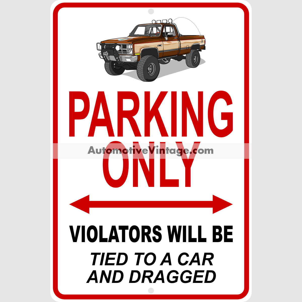 The Fall Guy Gmc Sierra Famous Car Metal Parking Sign