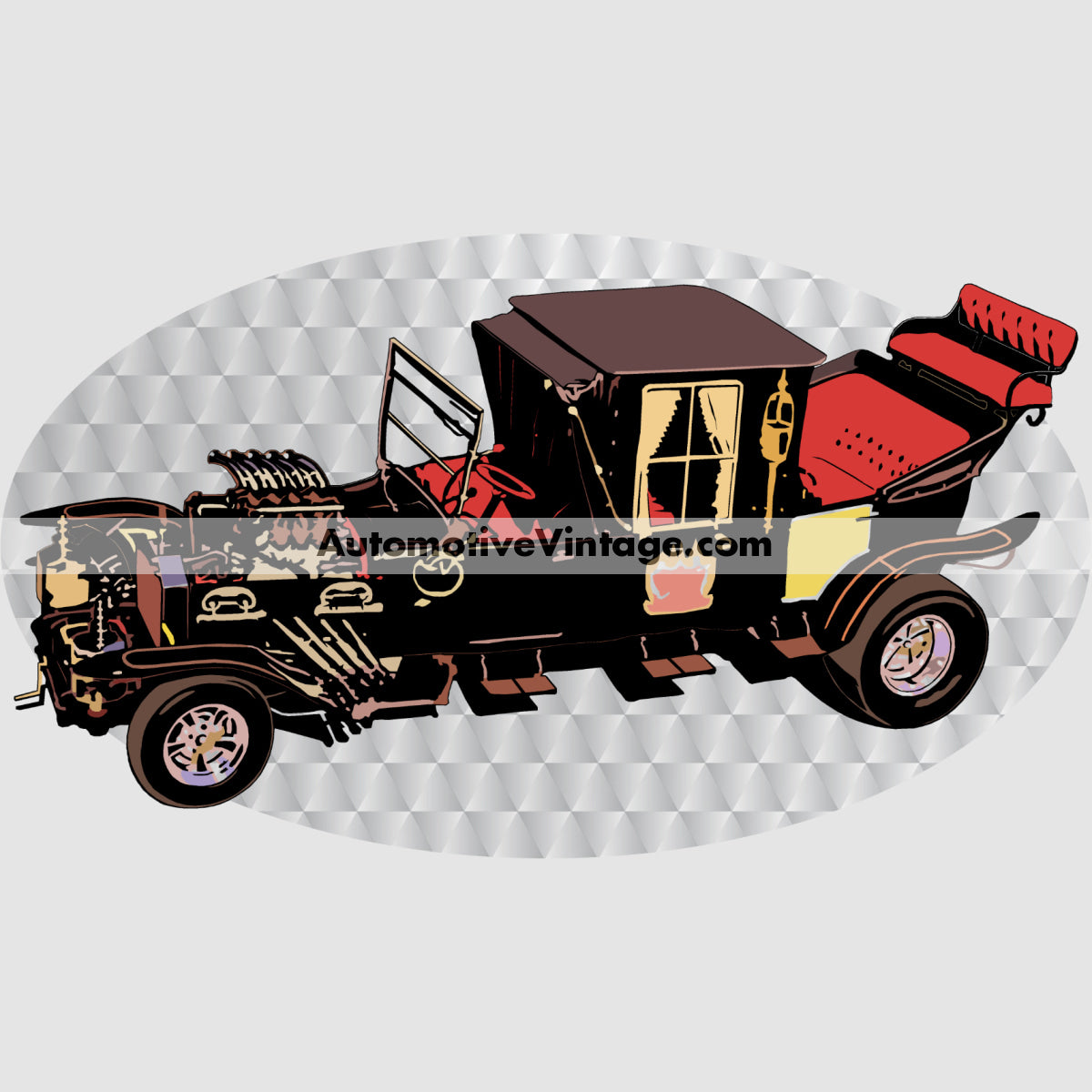 The Munsters Koach Famous Car Chest Logo T-shirt Famous Car T-Shirt