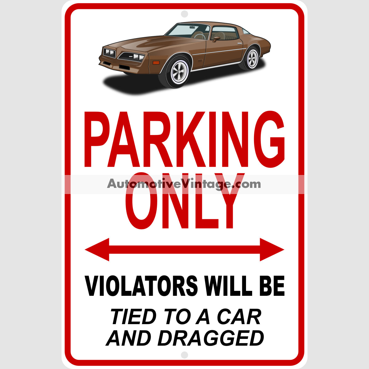 The Rockford Files Pontiac Firebird Famous Car Metal Parking Sign