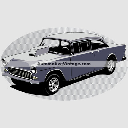 Two Lane Blacktop 55 Chevy Famous Car Chest Logo T-shirt Famous Car T-Shirt