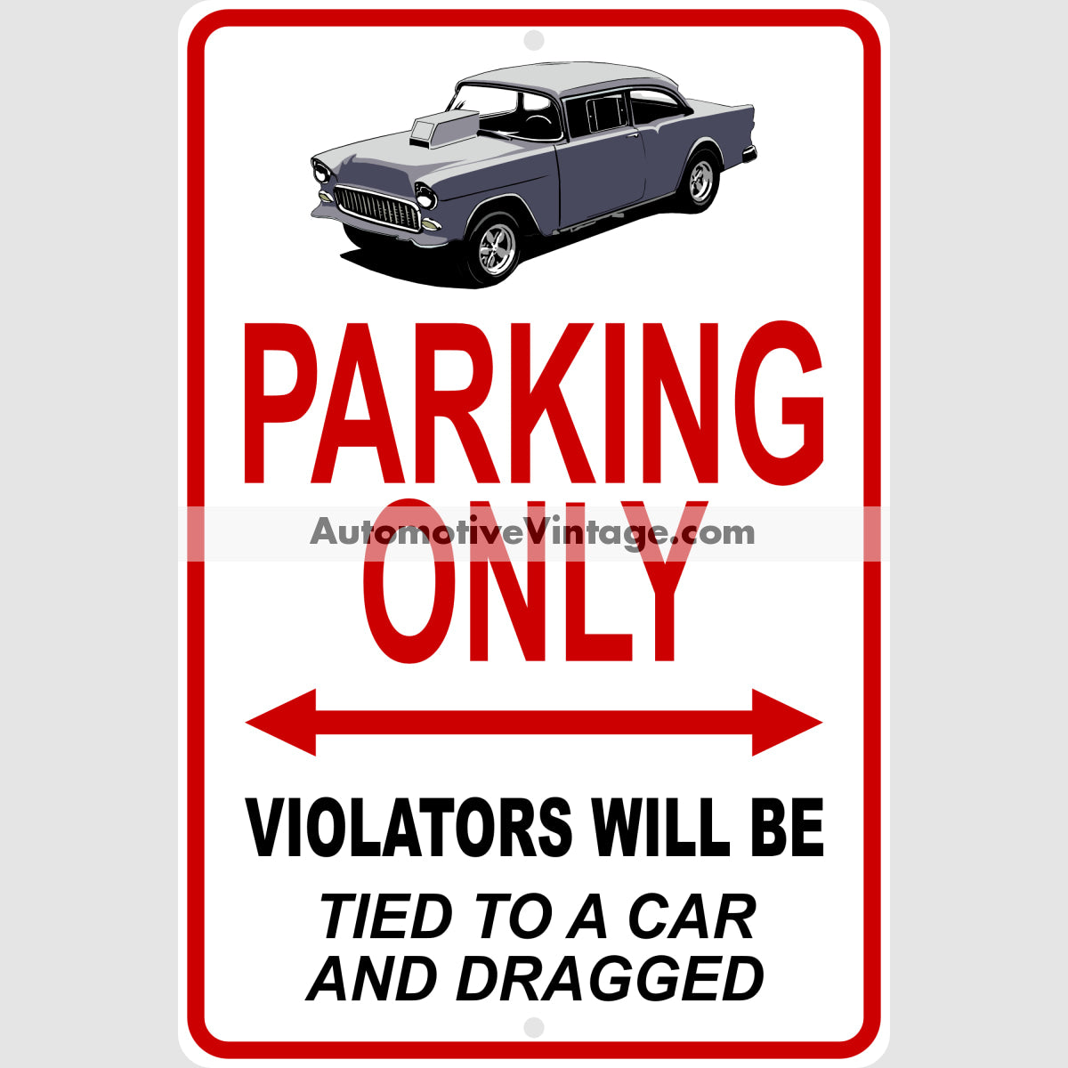 Two Lane Blacktop 55 Chevy Famous Car Metal Parking Sign