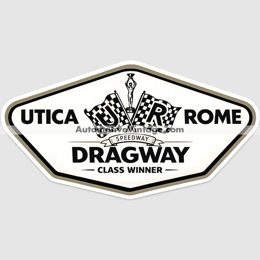 Utica Rome Dragway Racing Sticker Sticker Drag Racing Stickers