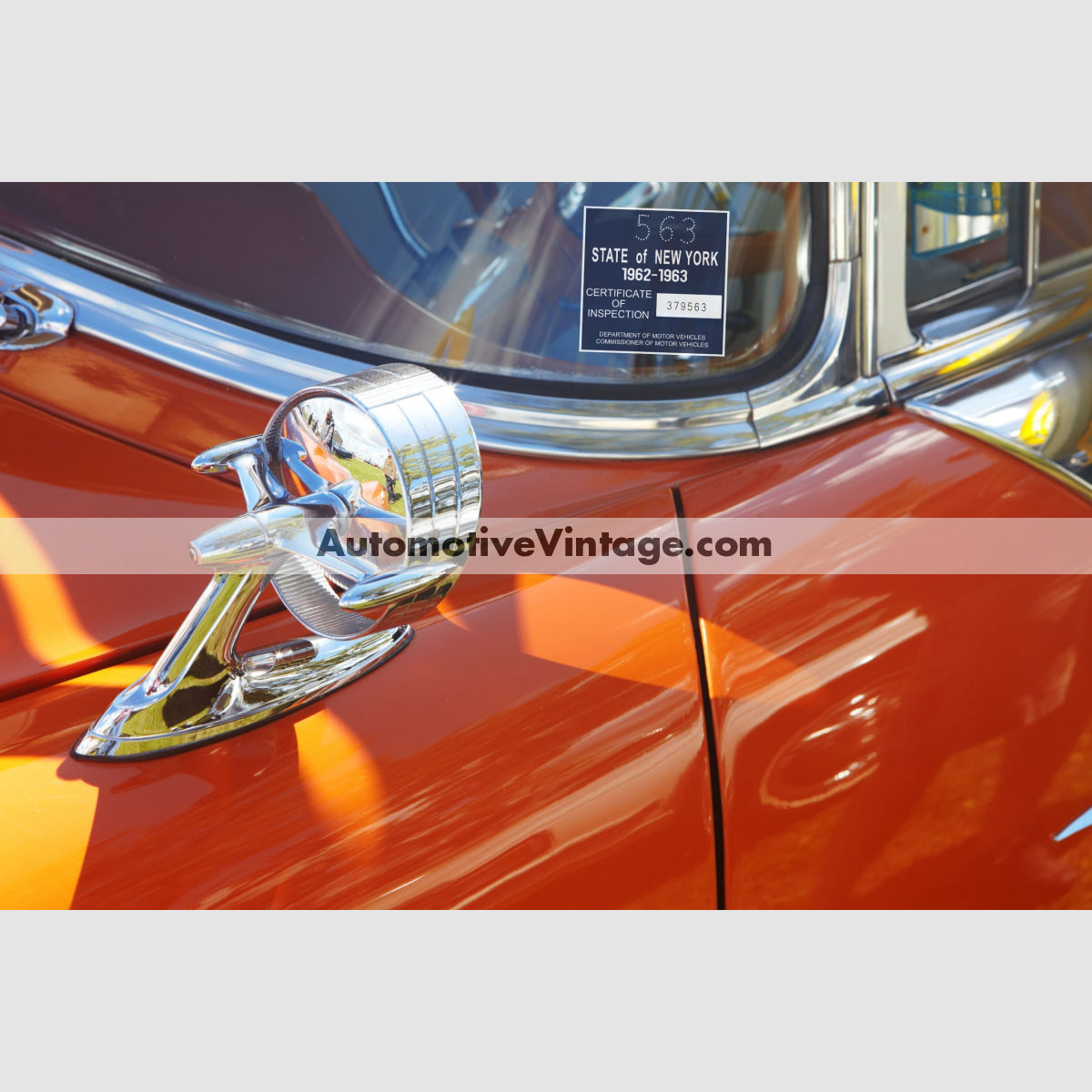 Vintage 1962-63 New York Windshield Inspection Sticker